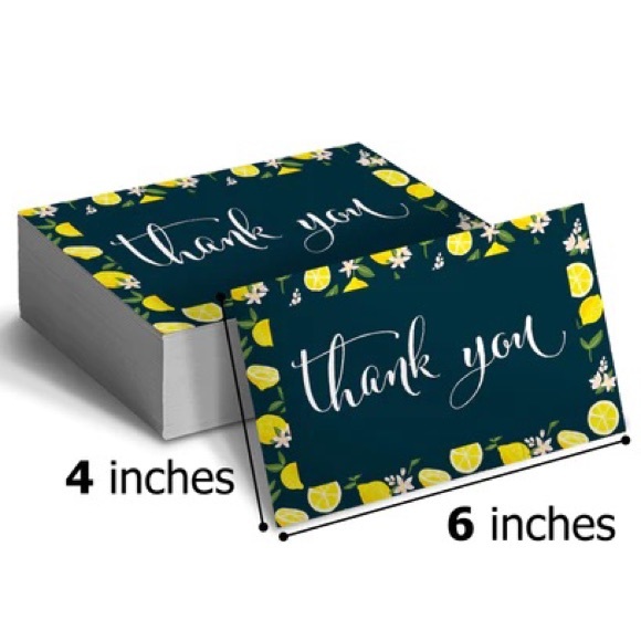 Other - Lemons 🍋 Thank You 4x6 Insert Cards Pack of 25